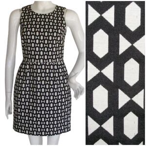 J. CREW FACTORY Dress, 2, Geometric Honeycomb, Sleevless, Mini, Pockets